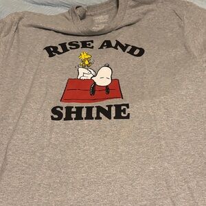Peanuts Gray 'Rise and Shine' Snoopy Kids Tee